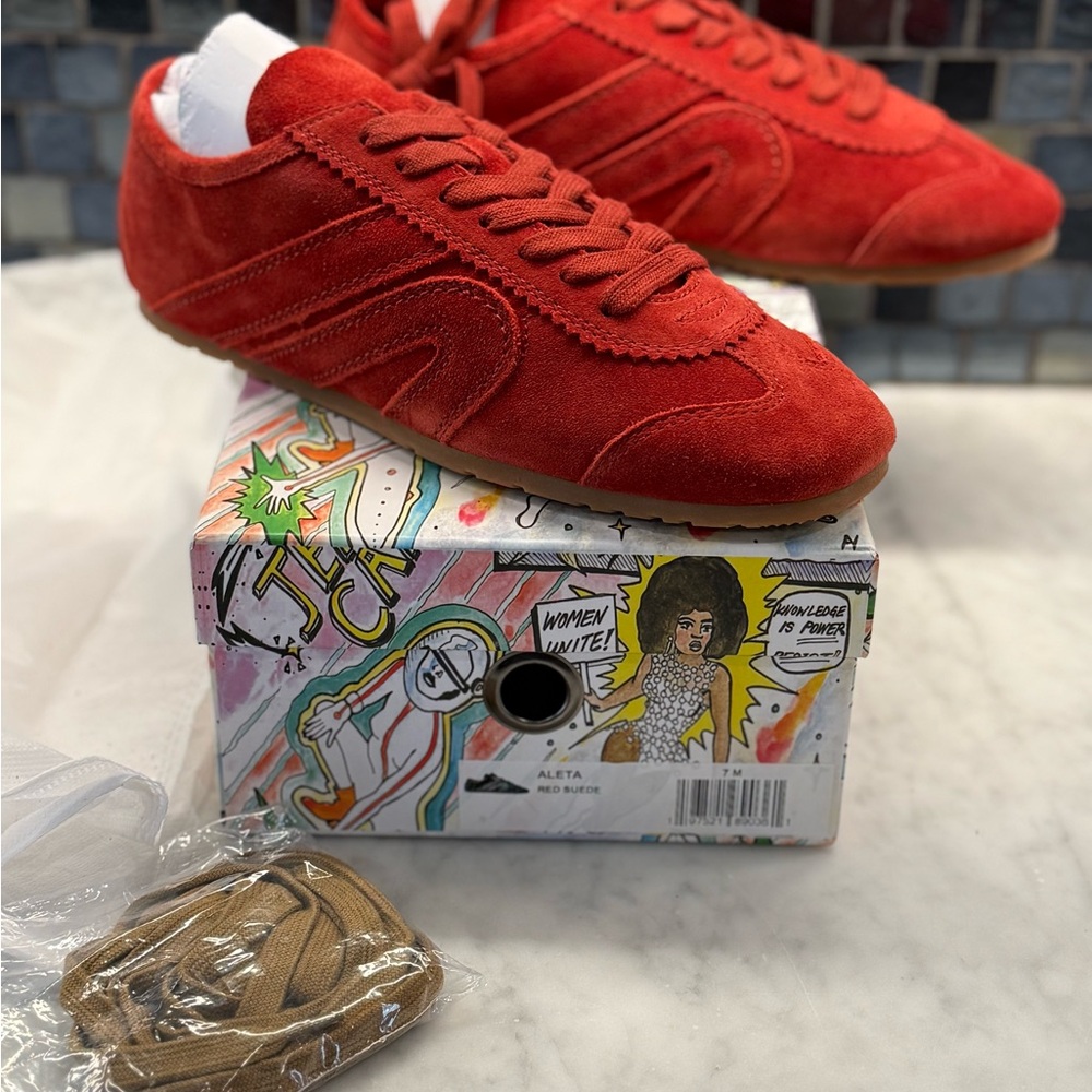 Jeffrey Campbell Aleta sneaker in red suede